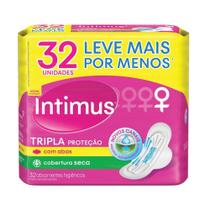 Absorvente Intimus Gel Tripla Proteção Seca - com Abas 32 unidades