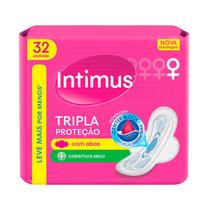 Absorvente Intimus Gel Tripla Proteção Seca Com Abas 32 Unidades