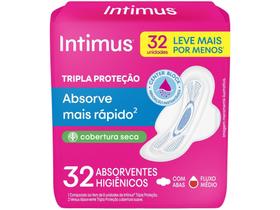 Absorvente Intimus Gel Tripla Proteção Seca - com Abas 32 unidades Absorvente Intimus Gel Tripla Proteção Seca - com Abas 32 unidades