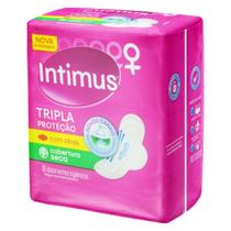 Absorvente Intimus Gel Tripla Proteção seca, com abas, 8 unidades