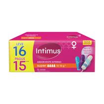 Absorvente Intimus Interno Super Leve 16 Pague com 15 unidades