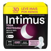 Absorvente Intimus Noturno Cobertura Seca C/Abas 30unidades Absorvente Intimus Noturno Cobertura Seca C/Abas 30unidades