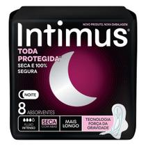 Absorvente Intimus Noturno Cobertura Seca com Abas 8 Unidades Absorvente Intimus Noturno Cobertura Seca com Abas 8 Unidades