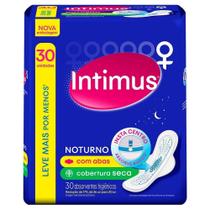 Absorvente Intimus Noturno Cobertura Seca com Abas Embalagem com 30 Unidades