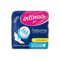 Absorvente Intimus Noturno Cobertura Suave Com Abas Com 8 Unidades