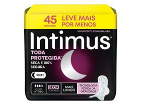 Absorvente Intimus Noturno Extra Proteção Cobertura Seca com Abas 45 Unidades