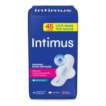 Absorvente Intimus Noturno Extra Proteção Extra Suave com Abas 45 Unidades