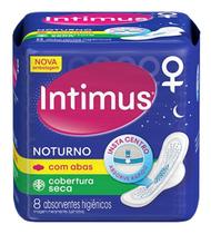 Absorvente Intimus Noturno Longo Seca Com Abas 8 Unidades