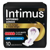 Absorvente Intimus Noturno Longo Textura Extra Suave com Abas 10 Unidades