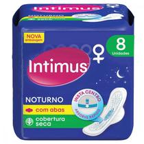 Absorvente Intimus Noturno Seca Com Abas 8 Unidades