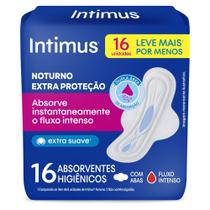 Absorvente Intimus Noturno Suave com Abas 16 Unidades