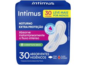 Absorvente Intimus Toda Protegida Noturno Seca com Abas 30 Unidades