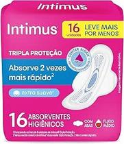 Absorvente Intimus Tripla Proteção Cobertura Suave Com Abas 16 unidades