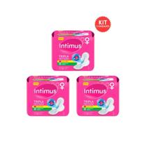 Absorvente Intimus Tripla Proteçao Com8 Seca Com Abas - 3Un