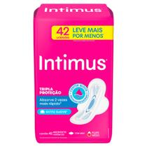 Absorvente Intimus Tripla Proteção Extra Suave com Abas 42 Unidades Leve Mais Por Menos