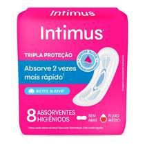 Absorvente Intimus Tripla Proteção Extra Suave s/ Abas 8 Un. Absorvente Intimus Tripla Proteção Extra Suave s/ Abas 8 Un.