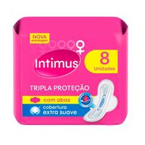 Absorvente Intimus Tripla Proteção Suave com Abas 8 Unidades