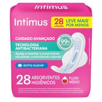 Absorvente Intimus Ultrafino Antibacteriana Com 28 Unidades Leve Mais Pague Menos