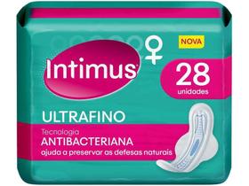 Absorvente Intimus UltrafinoTecnologia Antibacteriana com Abas com 28 unidades