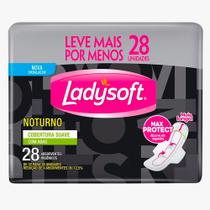 Absorvente Ladysoft Normal Noturno Cobertura Suave com Abas 28 Unidades Leve Mais Por Menos