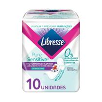 Absorvente Libresse Pure Sensitive Noturno Ultrafino Extrassuave com Abas 10 Unidades Absorvente Libresse Pure Sensitive Noturno Ultrafino Extrassuave com Abas 10 Unidades