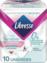 Absorvente Libresse Pure Sensitive Ultrafino Extra Suave com Abas 10 unidades