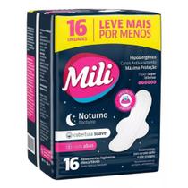 Absorvente Mili Noturno Suave Com Abas 16 Unidades