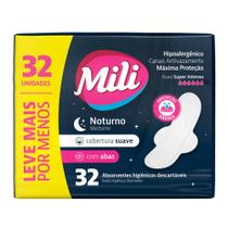Absorvente Mili Noturno Suave com Abas 32 Unidades Absorvente Mili Noturno Suave com Abas 32 Unidades
