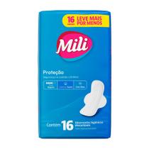 Absorvente Mili Proteção Total Cobertura Suave com Abas 16 Unidades Absorvente Mili Proteção Total Cobertura Suave com Abas 16 Unidades