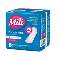 Absorvente Mili Proteção Total Suave S/Abas 8 Unidades