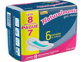 Absorvente Naturalmente Mais Conforto Suave com Abas 8 Unidades Leve Mais Por Menos