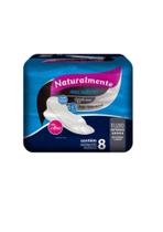 Absorvente Naturalmente Max Noturno com 8 unidades Fluxo intenso