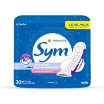 Absorvente Noite & Dia Suave com Abas Feminino Sym 30 Unidades Absorvente Noite & Dia Suave com Abas Feminino Sym 30 Unidades