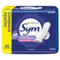 Absorvente Noite e Dia Suave com Abas Sym 45 Unidades Absorvente Noite e Dia Suave com Abas Sym 45 Unidades