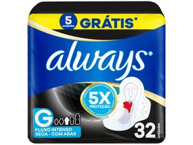 Absorvente Noturno Always Noites Tranquilas Seca G - com abas 32 Unidades