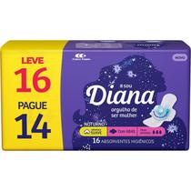 Absorvente Noturno Diana cobertura suave fluxo intenso c 16 unidades