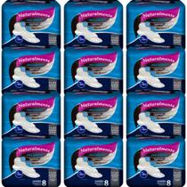Absorvente Noturno Naturalmente Kit 12 Pacotes Max com Abas 96 Unidades para Fluxo Intenso