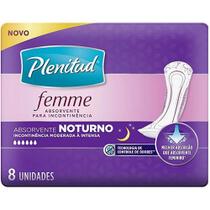 Absorvente Noturno Plenitud Femme - Com 8 Unidades