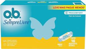 Absorvente o.b. sempre livre procomfort medio c/16 Absorvente o.b. sempre livre procomfort medio c/16