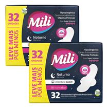 Absorvente Pacote 32 Un Noturno Mili Com Abas 2 Pacotes