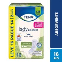 Absorvente Para Incontinência Urinária Tena Lady Discreet Normal Duo Leve 16 Pague 14