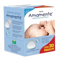 Absorvente para Seios Amamente Leve 30 Pague 24 Unidades