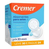 Absorvente Para Seios Cremer Toque Suave Leve 30 Pague 24 Unidades Branco Absorvente Para Seios Cremer Toque Suave Leve 30 Pague 24 Unidades Branco