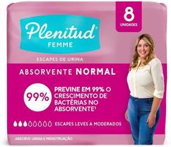 Absorvente plenitude femme normal c/abas c/8 Absorvente plenitude femme normal c/abas c/8