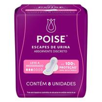 Absorvente Poise Discreto com Abas para Escape de Urina - Embalagem com 8 Unidades Absorvente Poise Discreto com Abas para Escape de Urina - Embalagem com 8 Unidades