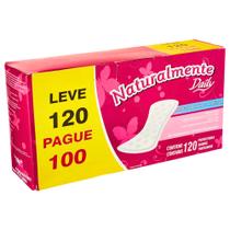 Absorvente Protetor Diario Leve 120 pague 100 Unidades Naturalmente