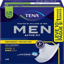 Absorvente Protetor Masculino para Incontinência Urinária Tena Men Active Fit Level 2 Leve 10 Pague 9 Unidades Absorvente Protetor Masculino para Incontinência Urinária Tena Men Active Fit Level 2 Leve 10 Pague 9 Unidades