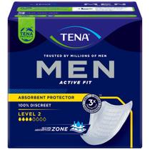 absorvente protetor masculino tena men super discreto e seguro exclusiva para homens 10 unidades