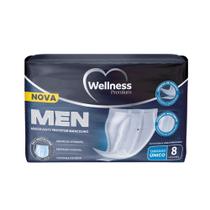 Absorvente Protetor Masculino Wellness Premium Men Incontinência Leve a Moderada Tamanho Único com 8 Unidades