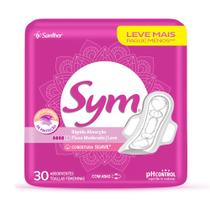 Absorvente Regular Suave com Abas Sym 30 Unidades